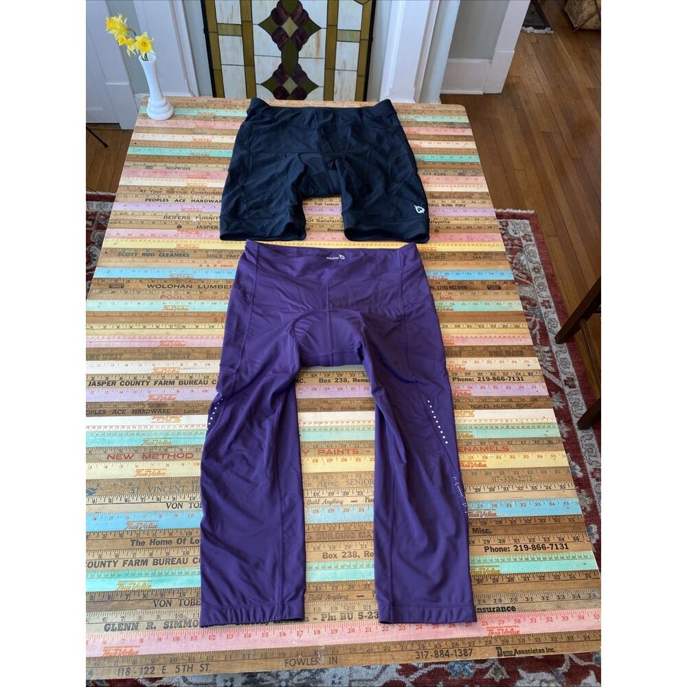 Baleaf Womens 2XL Black Cycling Padded Anti Slip Crop Legging Pants Shorts LOT